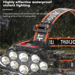 Tobys Headlamp 01  4Modes 8*XPG LED Headlamp USB Rechargeable Long Shoot Camping Head Light - Image 5