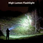 Toby's TORCH-120 High Power 50W Flashlight with 760M Range 5000LM Brightness USB Rechargeable Waterproof Emergency SOS and Handle Grip - Image 6