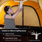 Toby's New Camping Lantern 3500mAh Rechargable , 750 Lumens Hanging Camping Lights Portable Collapsible Camp Lamp 3 Light Modes Waterproof Led Lantern Flashlight for Tents Hiking Camping Emergency Power Cut - Image 2