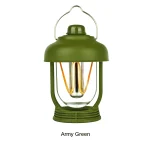 Toby's New Launched CPL-T13 LED Camping Light Waterproof Retro Portable Emergency Light Stepless Dimmable Hanging Tent Lamp Rechargeable for Outdoor Hiking ( Green) - Image 2