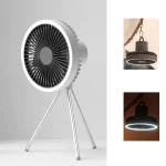 Toby's New CPL-T16 Tripod Fan 3in1 with Light for Outdoor Camping (Grey) - Image 2