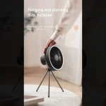 Toby's New CPL-T16 Tripod Fan 3in1 with Light for Outdoor Camping (Grey) - Image 6