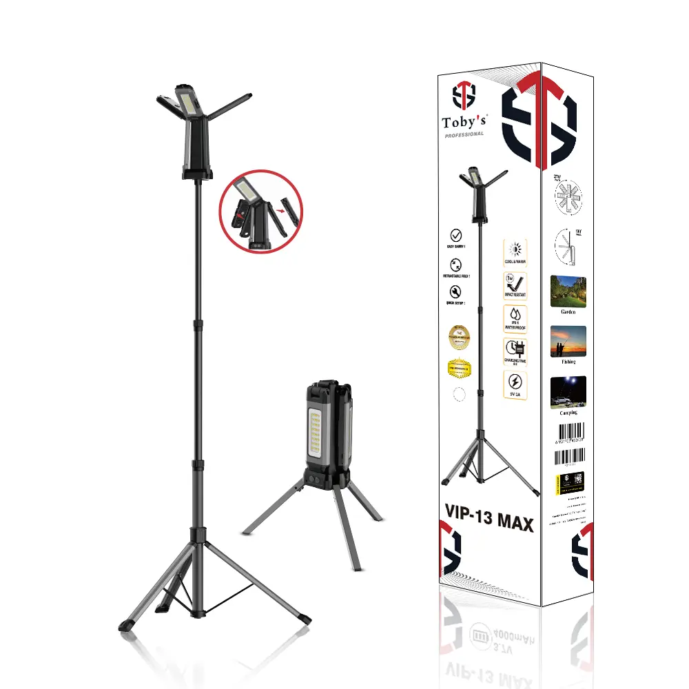 VIP-13-MAX-1-1.webp Toby's VIP 13 MAX Camping Light Best For Outdoor Party Picnic Barbeque On Desert Built in Rechargeable Battery Facility And Detachable Lamp Use As A Torch - Image 1