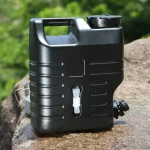 Tobys 12L Water Bucket BPA Free Portable Camping Water Container With Tap Large Capacity Water Storage Bin For Camping, Outdoor Party, Van, RV, Emergency (Color: Black) - Image 2