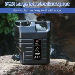 Tobys 12L Water Bucket BPA Free Portable Camping Water Container With Tap Large Capacity Water Storage Bin For Camping, Outdoor Party, Van, RV, Emergency (Color: Black) - Image 4