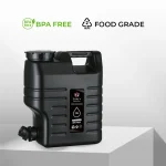 Tobys 12L Water Bucket BPA Free Portable Camping Water Container With Tap Large Capacity Water Storage Bin For Camping, Outdoor Party, Van, RV, Emergency (Color: Black) - Image 8