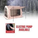 Tobys Inflatable Camping Tent 05 With Pump Easy Setup 4 Season Waterproof Windproof Outdoor Oxford Tent Luxury Cabin Tent Mesh Windows & Doors - Image 4