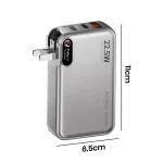 Toby&rsquo;s PB-01 10000mAh Power Bank 22.5W Fast Charging 3 in 1 AC Charger with Built-in Lightning & Type-C Cables, USB-A & Type-C Outputs - Image 10