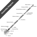 Tobys Shovel 01 Multifunctional Tactical Camping Shovel Portable Survival Tool with Fire Starter, Knife, Safety Hammer And Screwdriver - Image 7