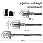 Tobys Shovel 01 Multifunctional Tactical Camping Shovel Portable Survival Tool with Fire Starter, Knife, Safety Hammer And Screwdriver - Image 9
