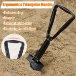 Tobys Camping Shovel 02 Folding 4-in-1 Compact Portable Survival Tool with Pickaxe, Saw, and Carry Pouch - Image 4